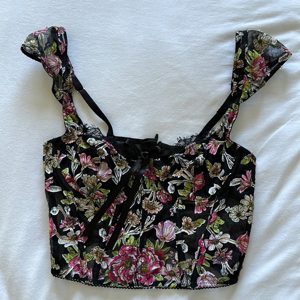 Victoria’s Secret Dream Angels Floral Bustier Top (Size: 34B)
